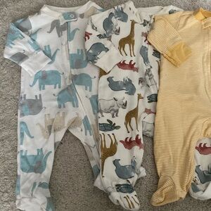 Set of 10 sleep and play one piece for babies size 3 months